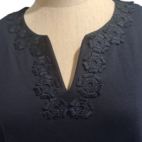 Talbots Embroidered Bell Sleeves cocktail dress size 16 - Picture 4 of 6